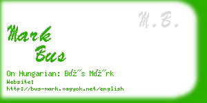 mark bus business card